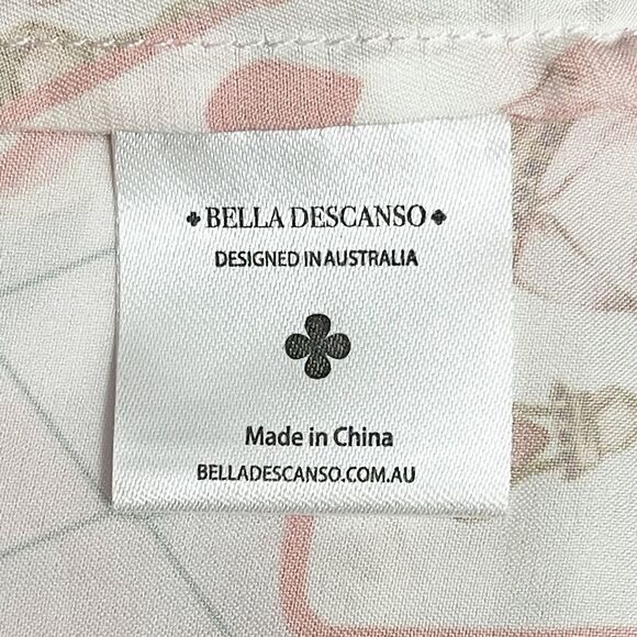 Bella Descanso Queen of Hearts Slip Dress Size Medium Pink Satin Chemise Nightie - Picture 9 of 11